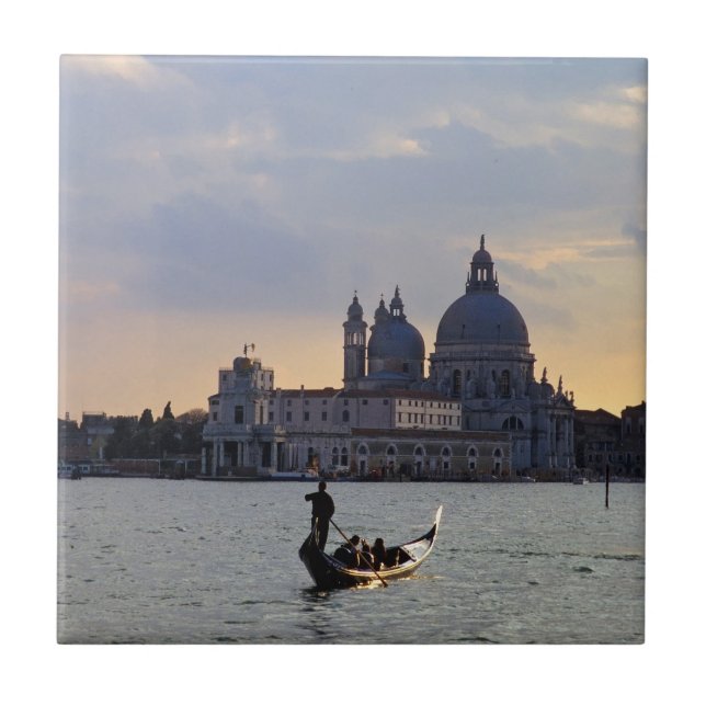 Venetian gondola at sunset - Italy Tile (Front)