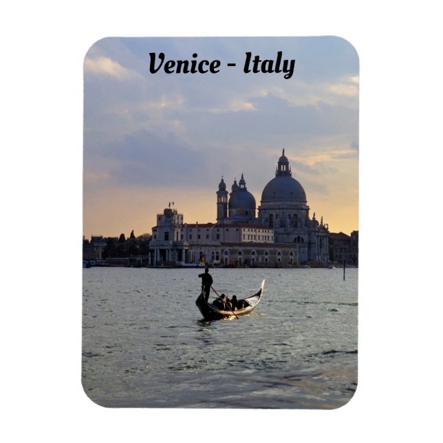 Venetian gondola at sunset magnet (Vertical)