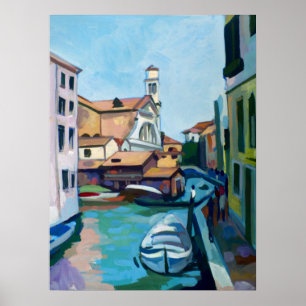 Venetian Gondola Boatyard Poster