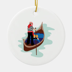 Venetian Gondola Ceramic Tree Decoration