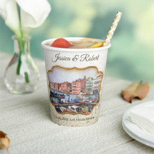 Venetian Gondolas Paper Cups