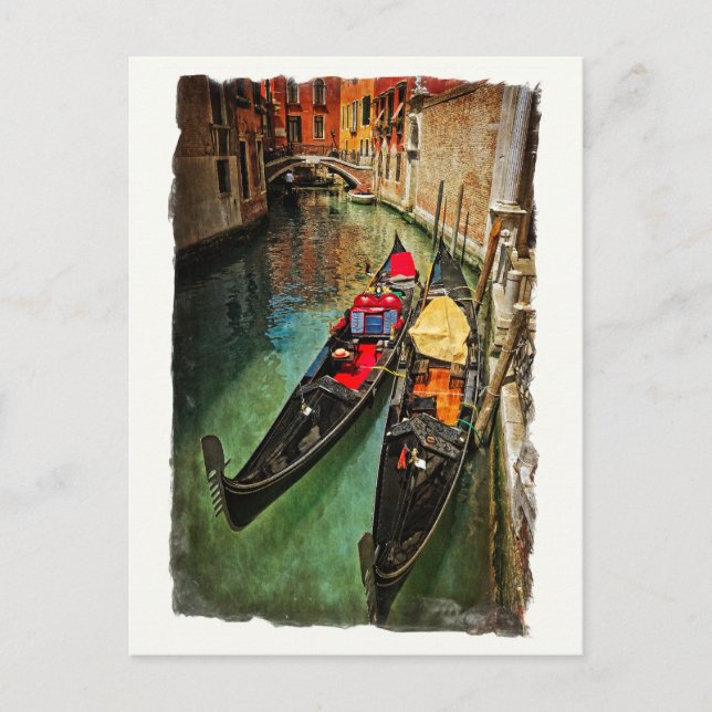 venetian gondolas postcard (Front)