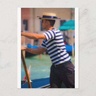 Venetian Gondolier Postcard