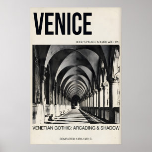 Venetian Gothic Poster Venice Arcade Architecture