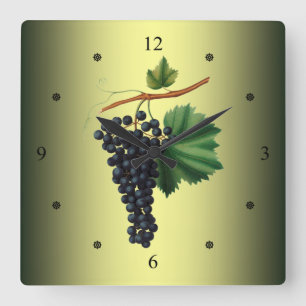 Venetian Grapes~Giorgio Gallesio~Botanical Fruit~ Square Wall Clock
