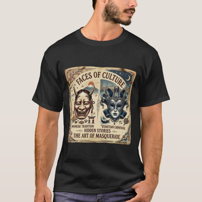 Venetian Japanese Mask Artistic Tee (Front)