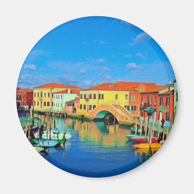 Venetian Lagoon - MURANO - panorama Magnet (Front)