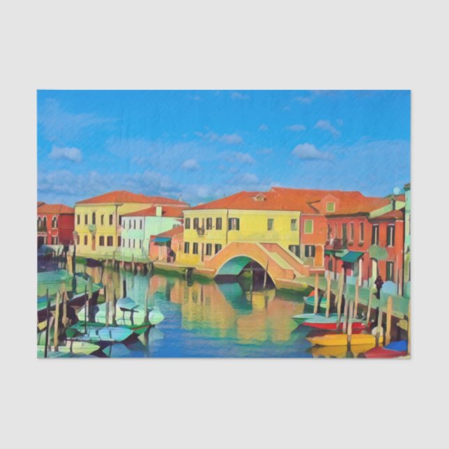 Venetian Lagoon - MURANO - panorama Tissue Paper (Front)