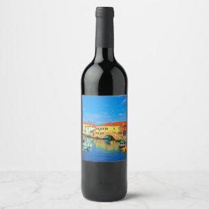 Venetian Lagoon - MURANO - panorama Wine Label