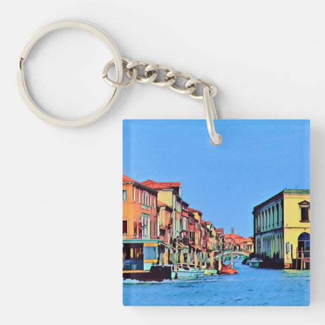 Venetian Lagoon - MURANO - view Key Ring (Front)