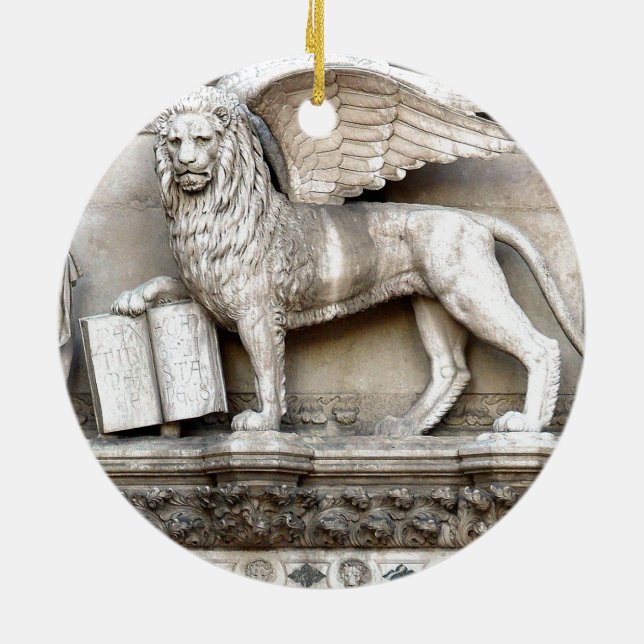 Venetian Lion Ceramic Tree Decoration (Back)