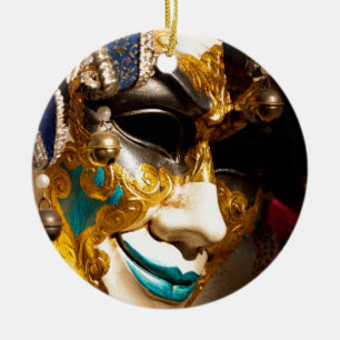 Venetian Mask Ceramic Tree Decoration