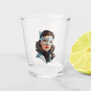 Venetian Masked Lady Shot Glass