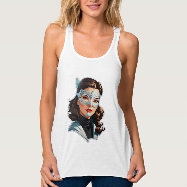Venetian Masked Lady Singlet (Front)