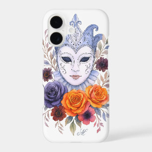 Venetian Masks and Roses Case with Monogram
