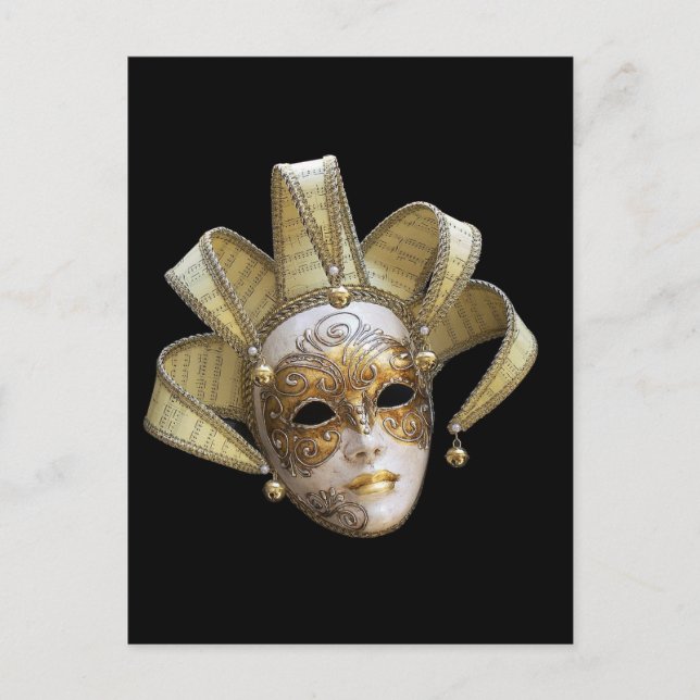 Venetian Masks Postcard (Front)
