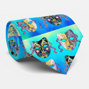 Venetian Masque Pattern in Vivid Eclectic Pattern Tie