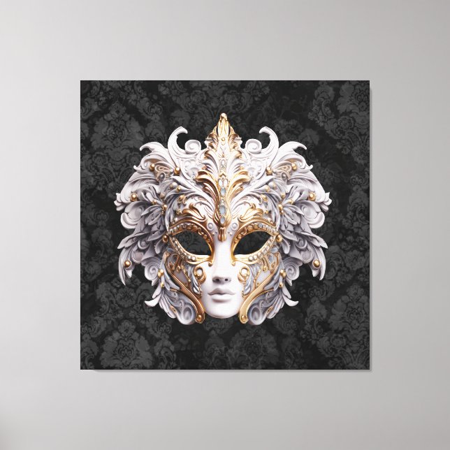Venetian, Masquerade Carnival Mask Canvas Print (Front)