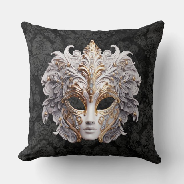 Venetian, Masquerade Carnival Mask Cushion (Front)