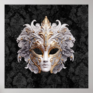 Venetian, Masquerade Carnival Mask Poster