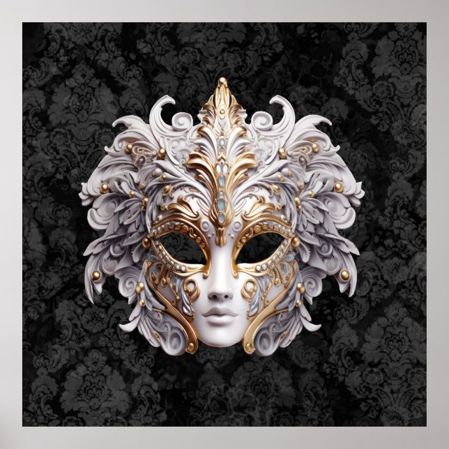 Venetian, Masquerade Carnival Mask Poster (Front)