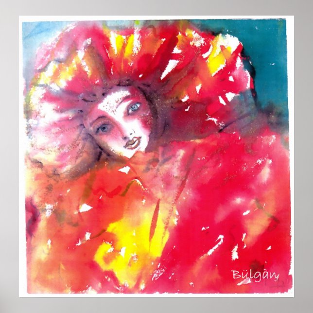 VENETIAN MASQUERADE FACES - MASK IN RED POSTER (Front)