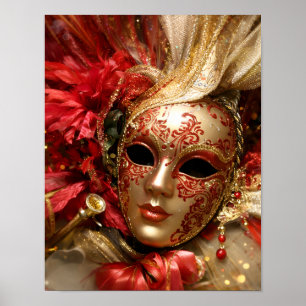 Venetian Masquerade Mask Art Poster