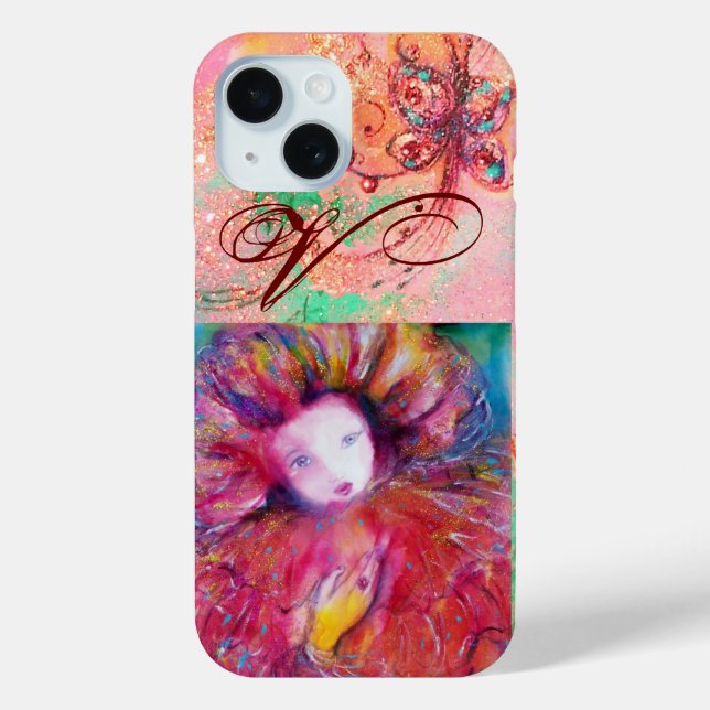 VENETIAN MASQUERADE - MASK IN RED MONOGRAM Case-Mate iPhone CASE (Back)