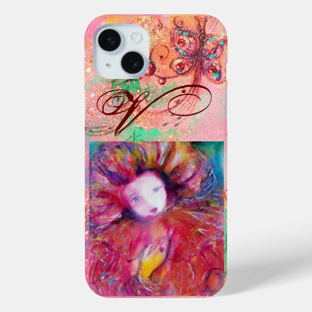 VENETIAN MASQUERADE - MASK IN RED MONOGRAM Case-Mate iPhone CASE (Back)