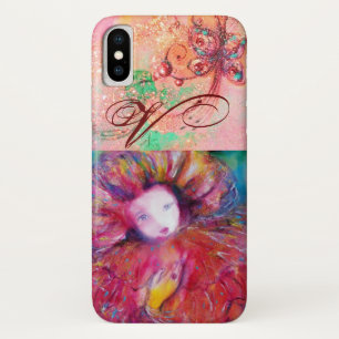 VENETIAN MASQUERADE,MASK IN RED MONOGRAM Pink Case-Mate iPhone Case