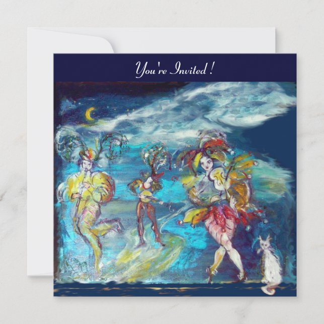 VENETIAN MASQUERADE / MUSIC IN THE NIGHT INVITATION (Front)