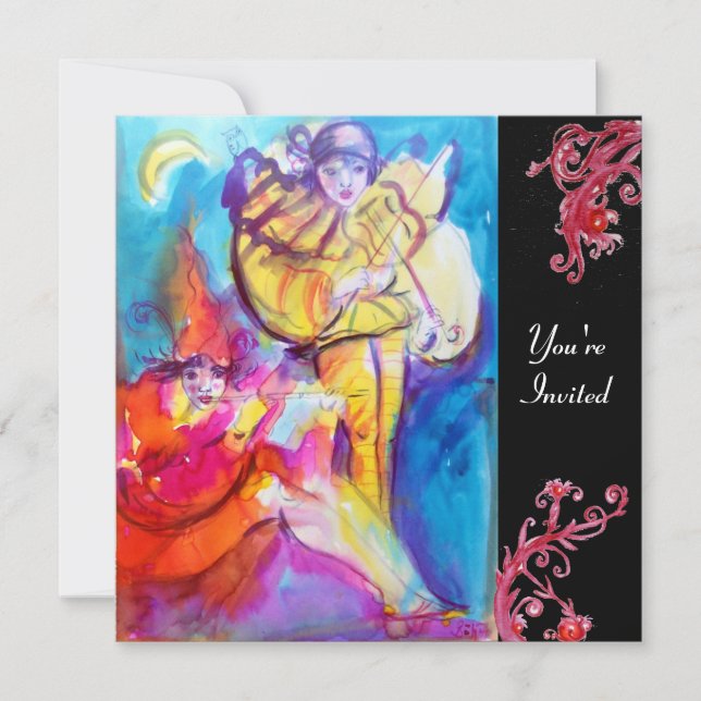 VENETIAN MASQUERADE  / MUSICAL NOCTURNE INVITATION (Front)