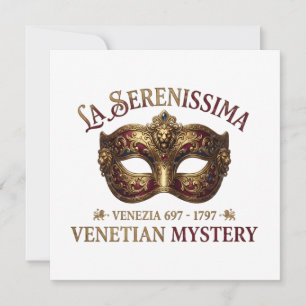Venetian Masquerade: The Golden 40th Anniversary Invitation