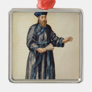 Venetian missionary in China Metal Tree Decoration