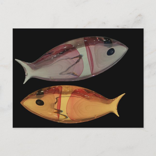 Venetian Murano Glass Fish Postcard (Front)
