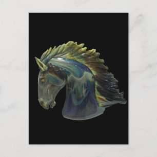 Venetian Murano Glass Horse Postcard