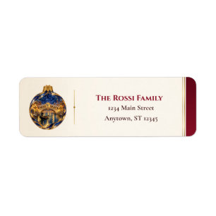 Venetian Murano Ornament Christmas Return Address