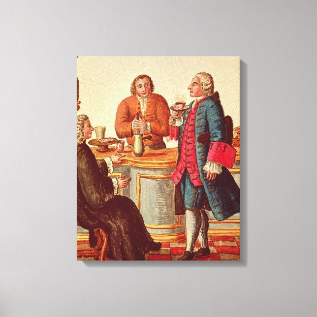 Venetian Noblemen in a Cafe Canvas Print (Front)