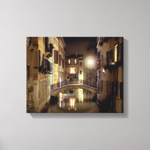 VENETIAN NOCTURNE Small Stretched Canvas Print