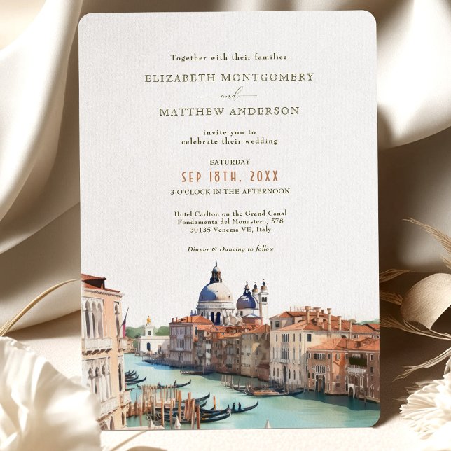 Venetian Splendour Wedding Basilica della Salute Invitation (Creator Uploaded)