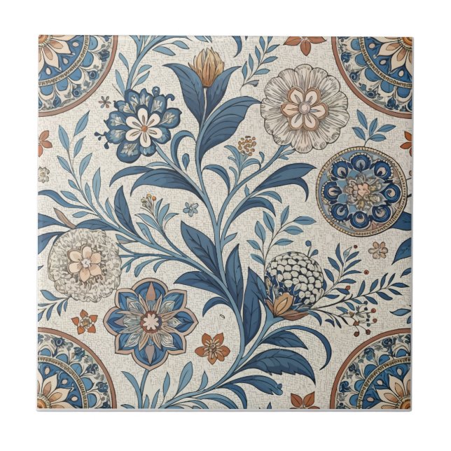 Venetian Style Ceramic Tile | Luxury Italian Baroq (Front)