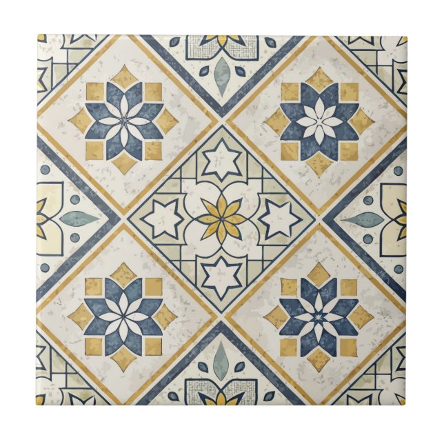 Venetian Style Ceramic Tile | Luxury Italian Baroq (Front)