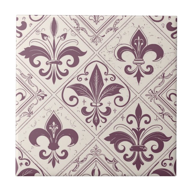 Venetian Style Ceramic Tile | Luxury Italian Baroq (Front)