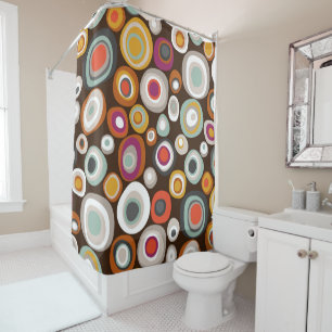 veneto boho spot chocolate shower curtain