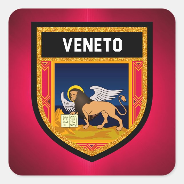 Veneto Flag Square Sticker (Front)