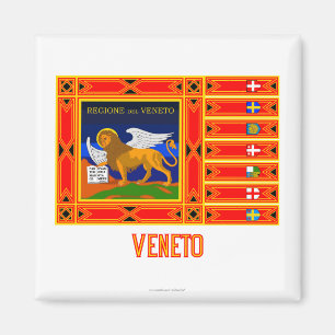 Veneto flag with name magnet