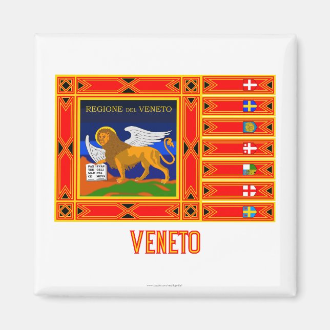 Veneto flag with name magnet (Front)