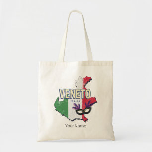 Veneto Italy Retro Region Map Vintage Souvenir Tote Bag