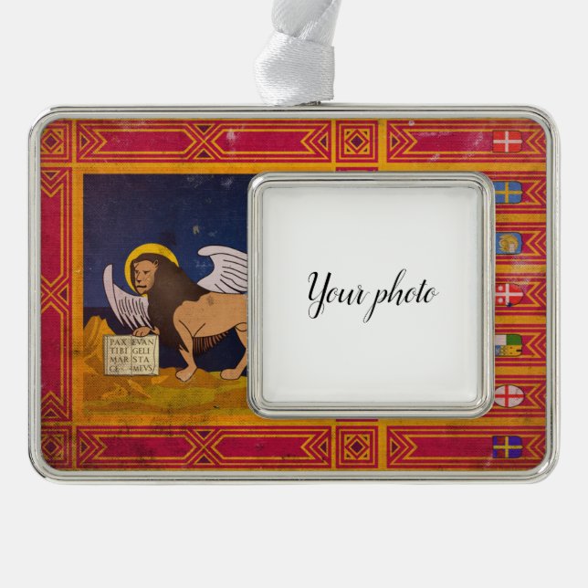 Veneto Silver Plated Framed Ornament (Front)