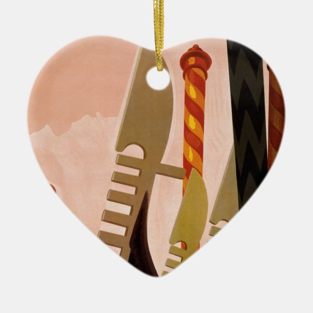 Venezia Ceramic Tree Decoration (Front)